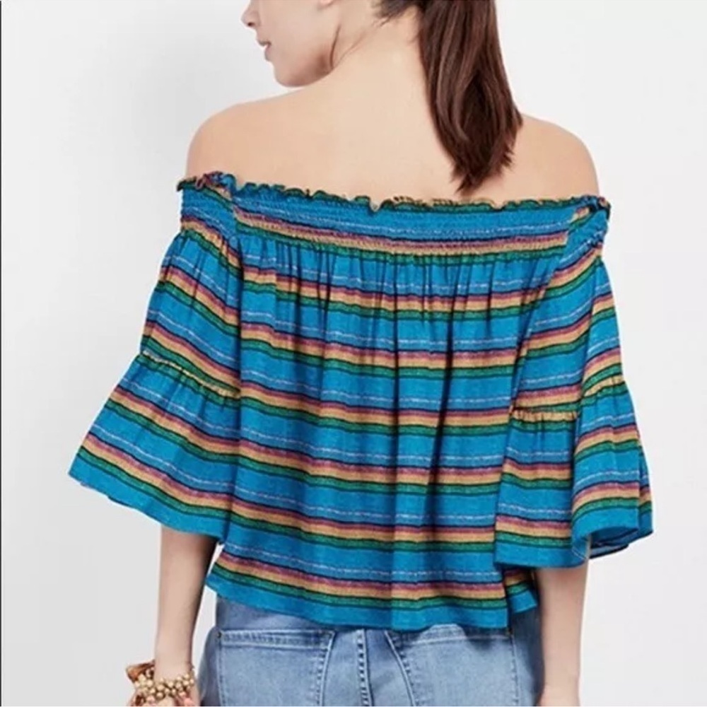 Nicole Miller Artelier - off the shoulder flowy silk top - size S - Picture 2 of 8